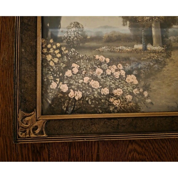 Vintage R Atkinson Fox Framed Print "Garden of Love" - Picture 3 of 7